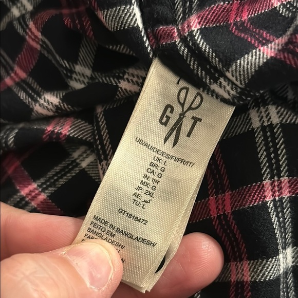 Good Threads Plaid Button-Up Shirt - Black and Pink - Picture 6 of 7